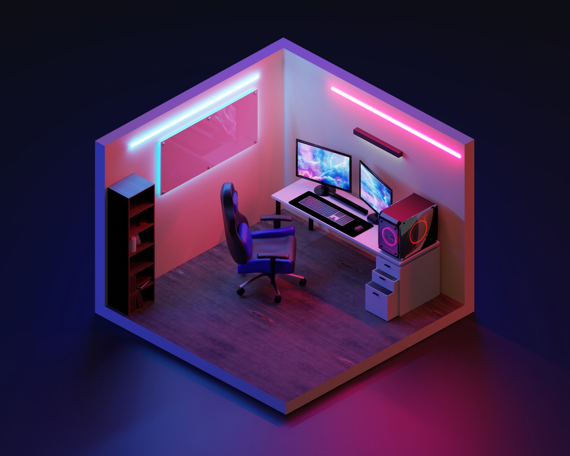 3D Isometric Game Room