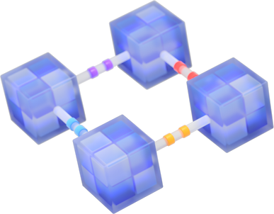 Blockchain 3D illustration